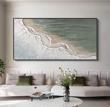 ビーチ波抽象的な砂 18 ウォール アート ミニマリズム テクスチャ Oil Paintings